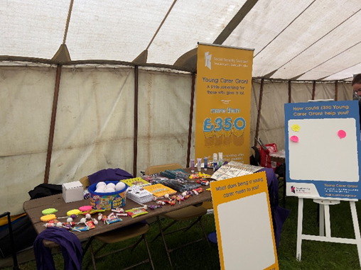 Scottish Young Carers Festival desk