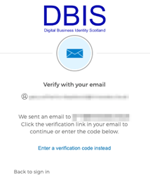 Verify with email