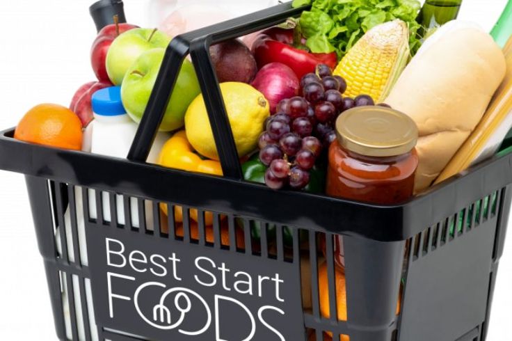 Shopping basket full of healthy food
