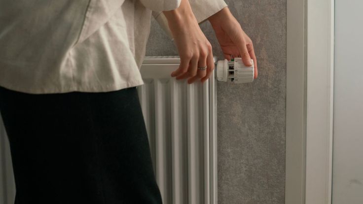 Person with radiator