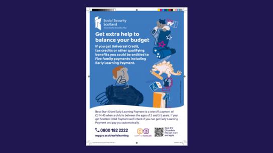 Graphic of a preview of a poster for Early Learning Payment