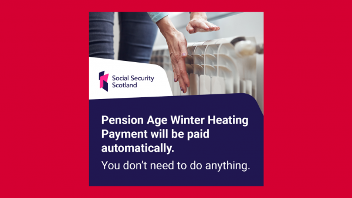 Social media graphic– Text explaining the Pension Age Winter Heating Payment, its automatic nature, and income-related repayment conditions.