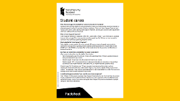 Screen shot of the fact sheet on a yellow background.