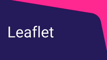 Decorative graphic that reads 'Leaflet'