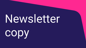 Decorative image that reads 'Newsletter copy'