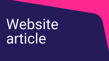Decorative graphic that reads 'Website article'