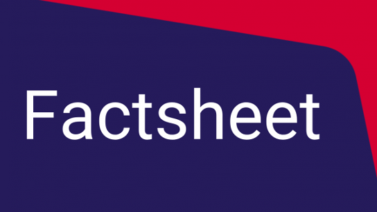 Factsheet – Cover image labelled "Factsheet," indicating a standard informational document.