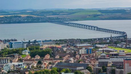 View of Tay Rail Bridge and the City of Dundee