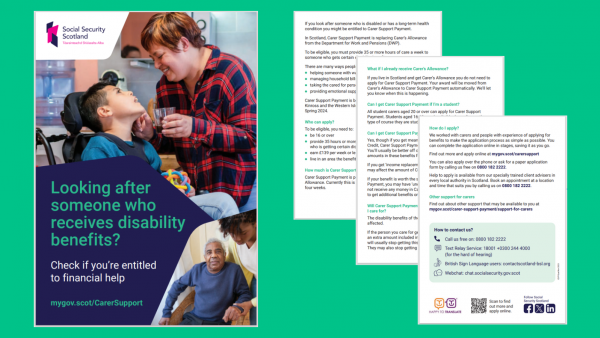 Carer Support Payment Flyer
