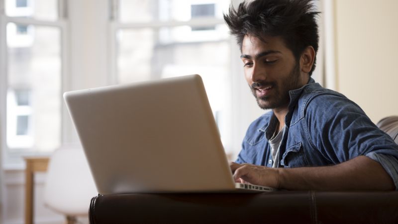 Man using computer