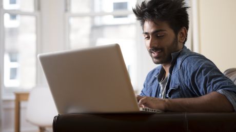 Man using computer