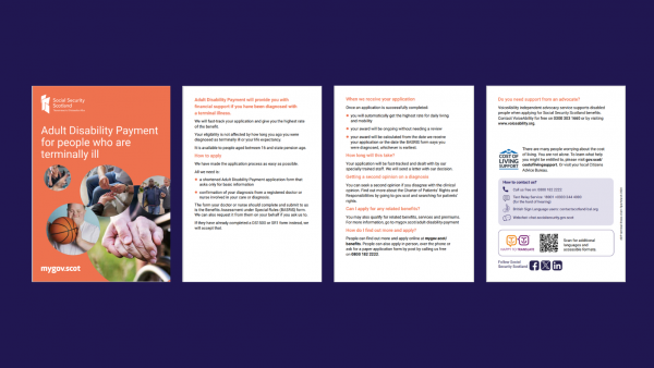 Adult Disability Payment Terminal Illness client flyer