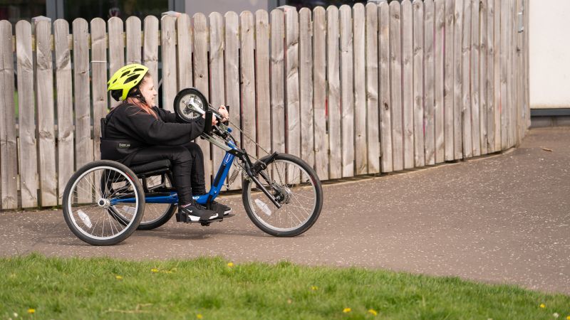 disabled girl riding bike