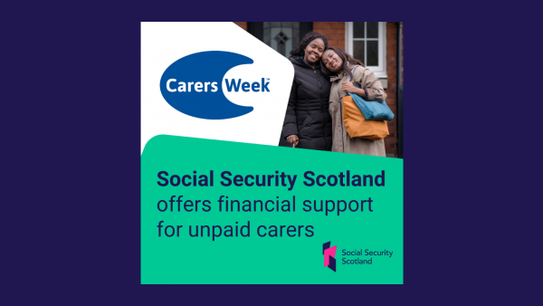 Carers Week - financial support for carers - social media post and graphic