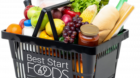 Shopping basket full of healthy food