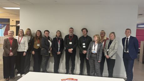 David Wallace and the Icelandic Welfare Appeals Committee at Social Security Scotland's office in Glasgow